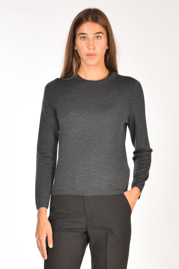 Allude Maglia Girocollo Grigio Scuro Donna