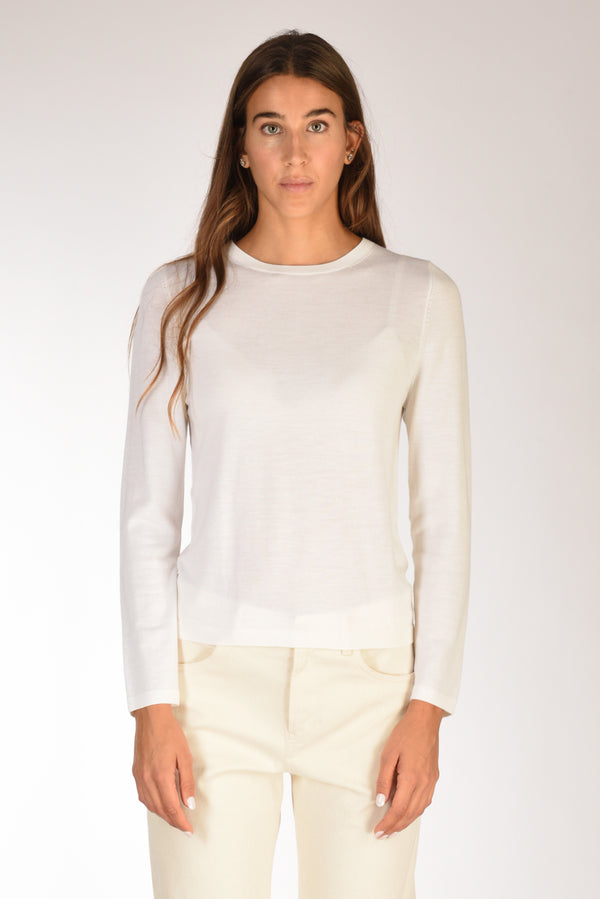 Allude Maglia Girocollo Bianco Donna-2