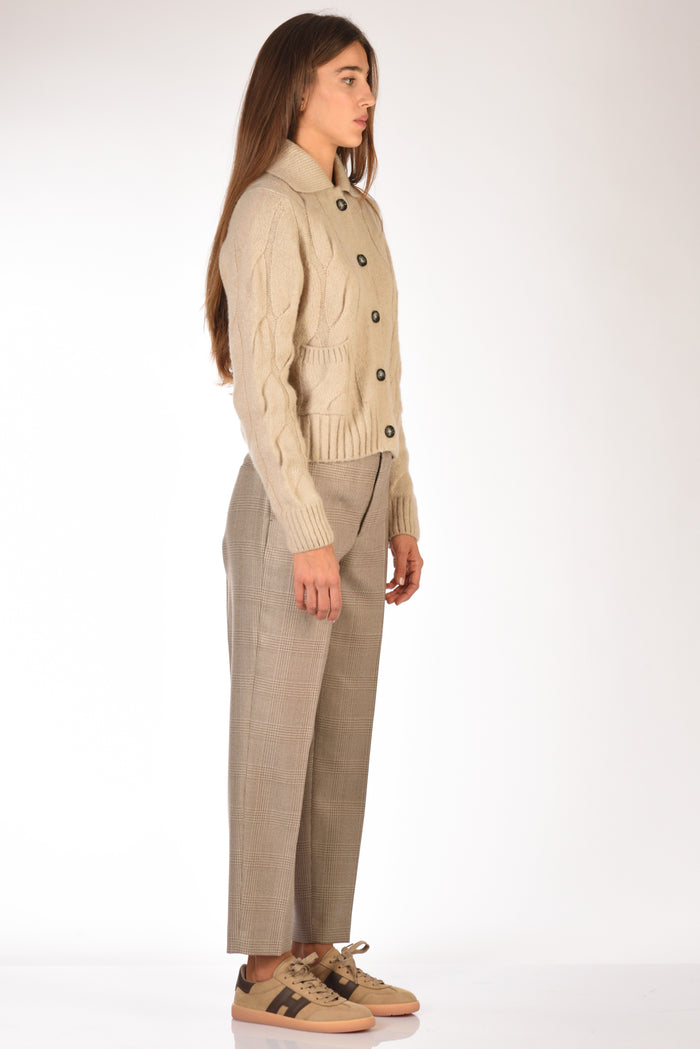 Allude Cardigan Beige Donna - 4