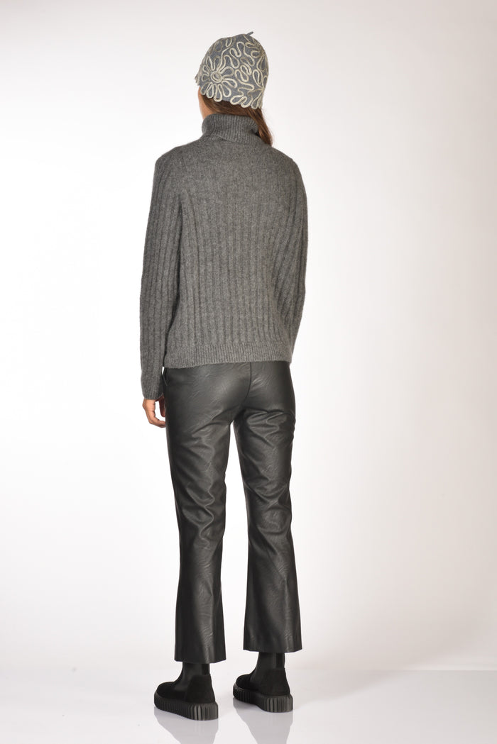 Allude Maglia Collo Alto Grigio Donna - 5