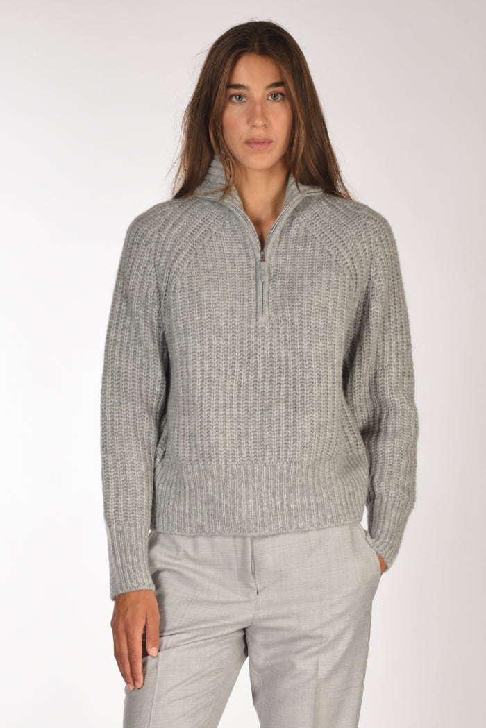 Allude Maglia Polo Grigio Chiaro Donna - 2
