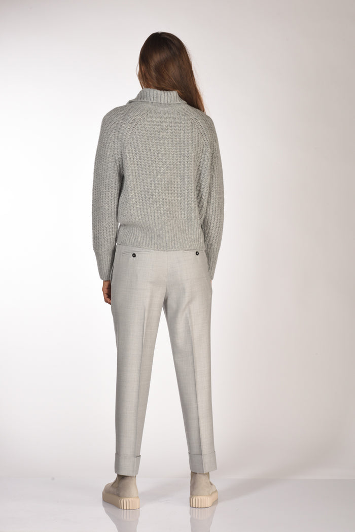 Allude Maglia Polo Grigio Chiaro Donna - 5