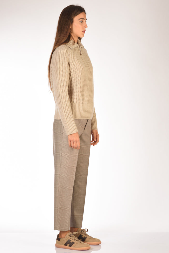 Allude Maglia Polo Beige Donna - 4