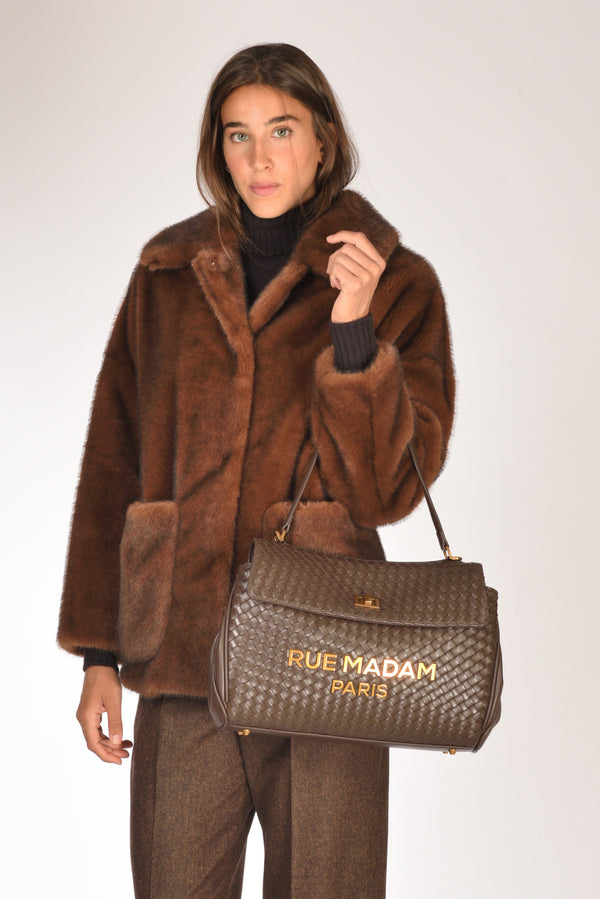 Rue Madam Paris Borsa Tote Bag Marrone Donna-2
