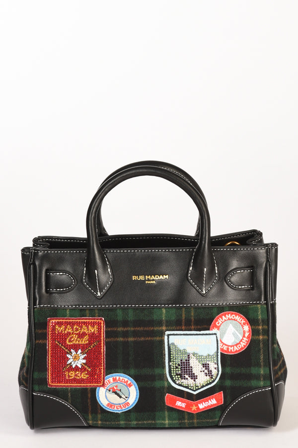 Rue Madam Paris Borsa Chamonix Nero/verde Donna