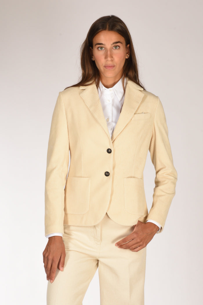 Circolo 1901 Giacca Monopetto Bianco Naturale Donna - 1