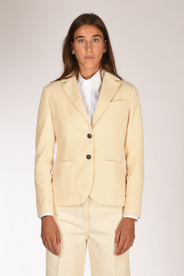 Circolo 1901 Giacca Monopetto Bianco Naturale Donna - 2