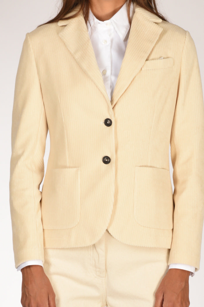 Circolo 1901 Giacca Monopetto Bianco Naturale Donna - 3