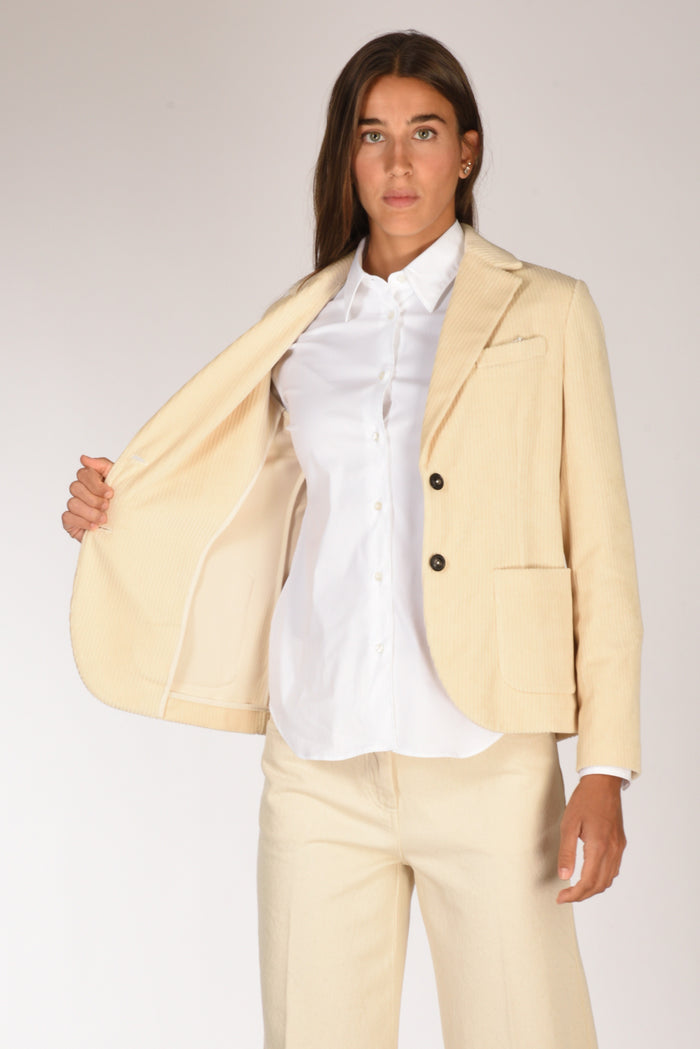 Circolo 1901 Giacca Monopetto Bianco Naturale Donna - 6