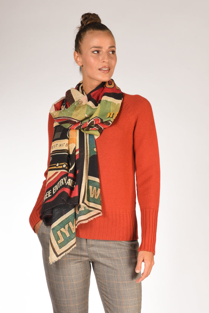 Faliero Sarti Stola Stampata Multicolor Donna - 1