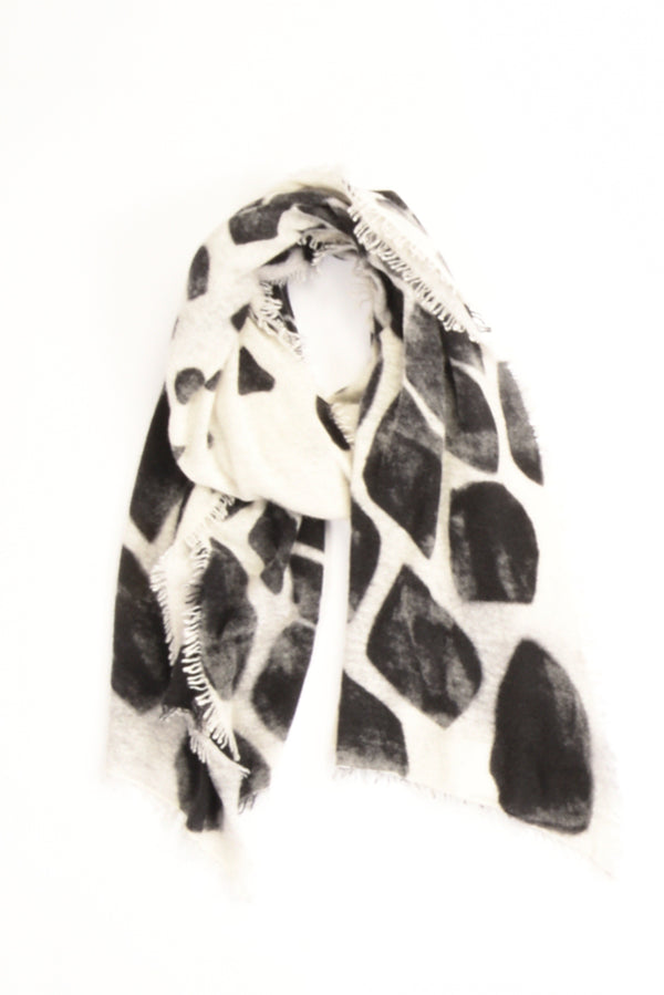 Faliero Sarti Stola Stampata Bianco/nero Donna-2