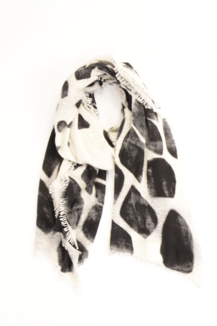Faliero Sarti Stola Stampata Bianco/nero Donna - 2