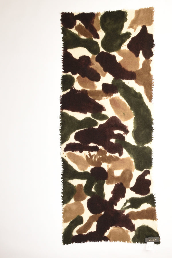 Faliero Sarti Stola Stampata Verde/beige Donna-2