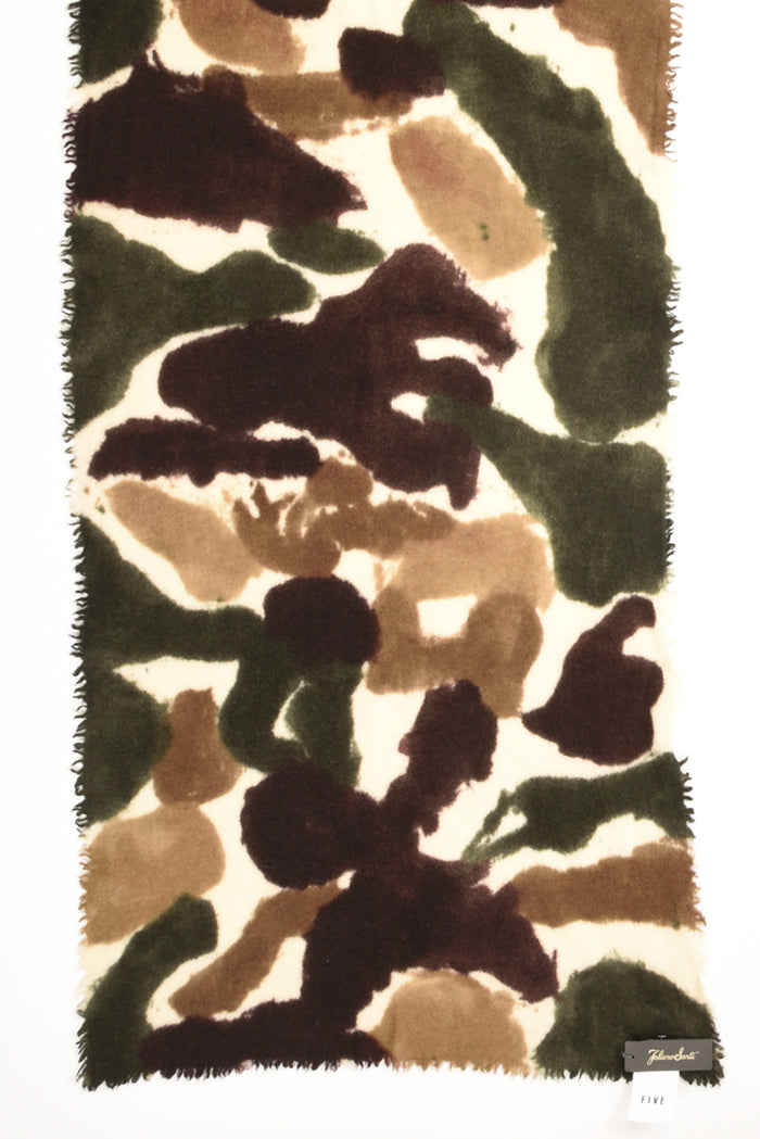 Faliero Sarti Stola Stampata Verde/beige Donna - 3