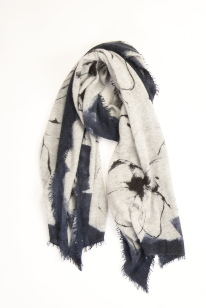 Faliero Sarti Stola Stampata Blu/bianco Donna - 2