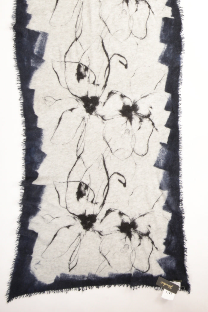 Faliero Sarti Stola Stampata Blu/bianco Donna - 4