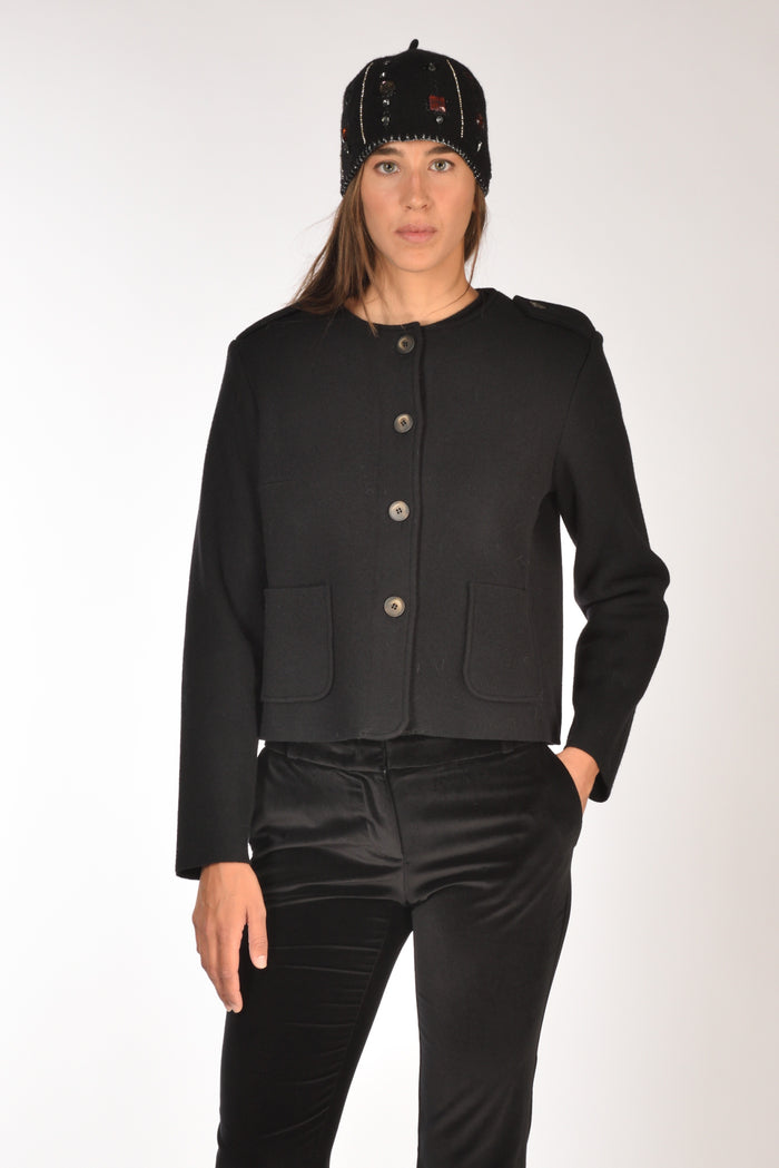 Base Milano Giacca Di Maglia Nero Donna - 1