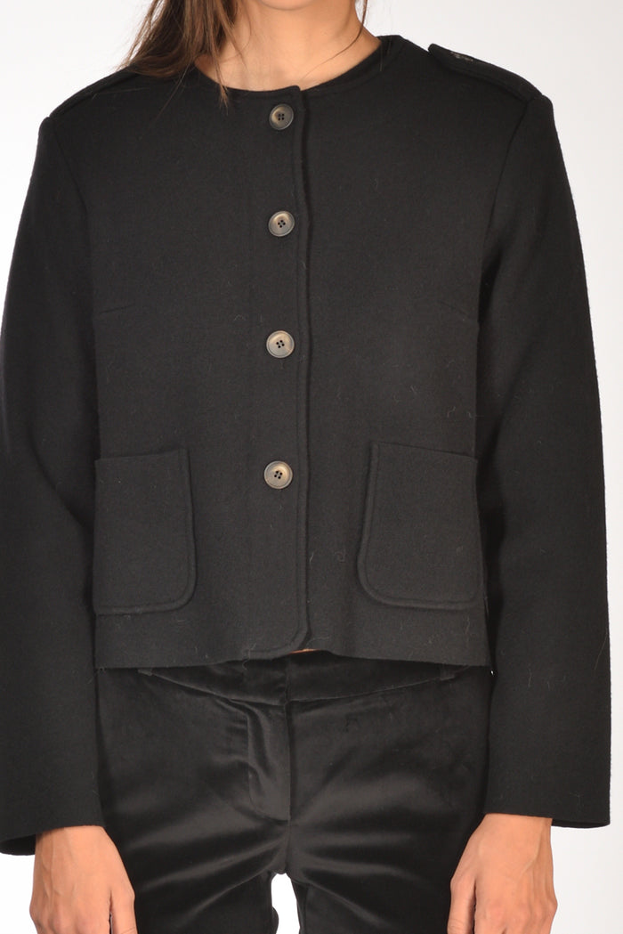 Base Milano Giacca Di Maglia Nero Donna - 3