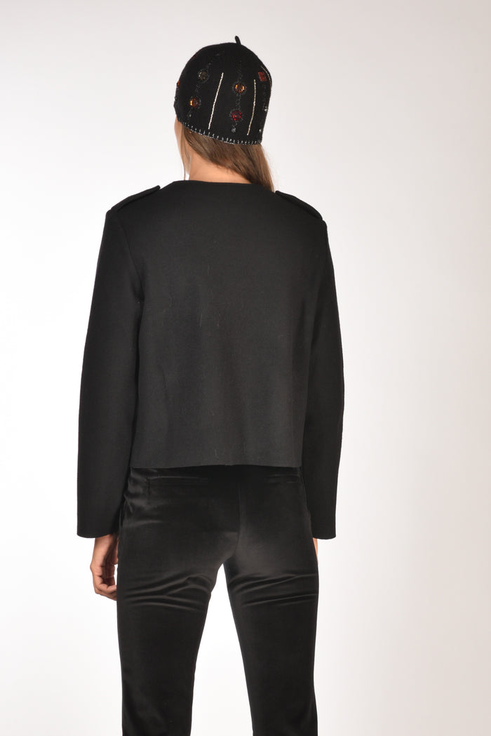 Base Milano Giacca Di Maglia Nero Donna - 5