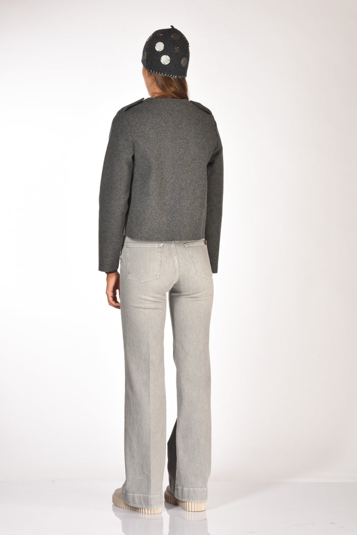 Base Milano Giacca Di Maglia Grigio Scuro Donna - 5