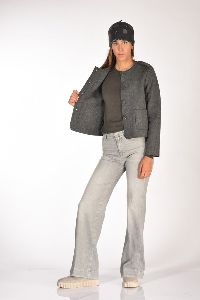 Base Milano Giacca Di Maglia Grigio Scuro Donna - 6