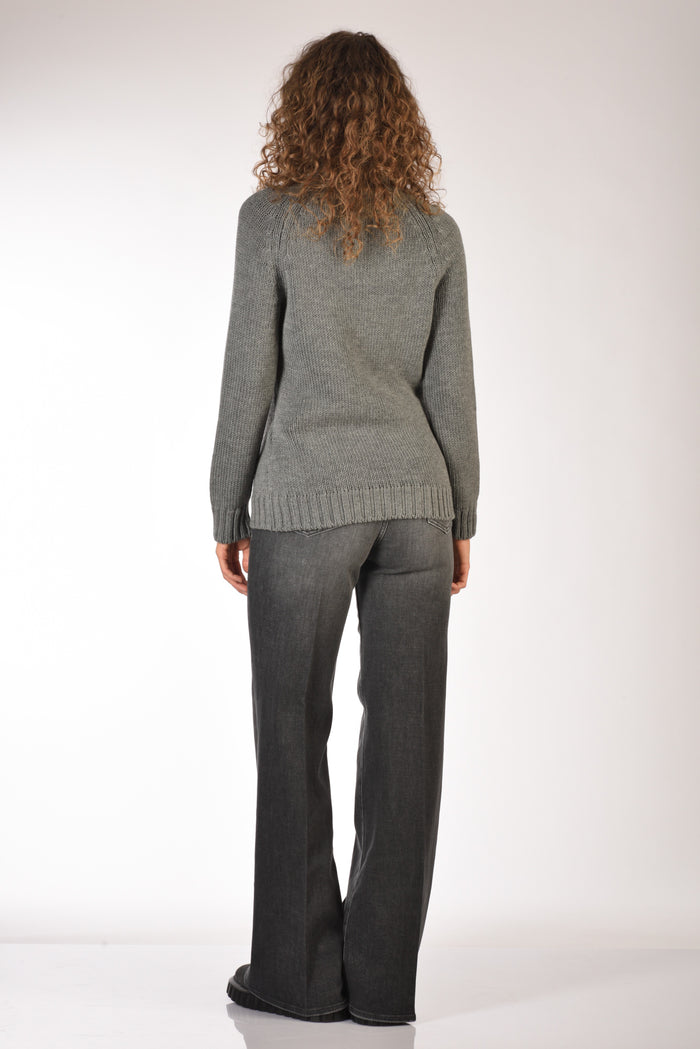 Base Milano Maglia Collo Alto Grigio Donna - 5