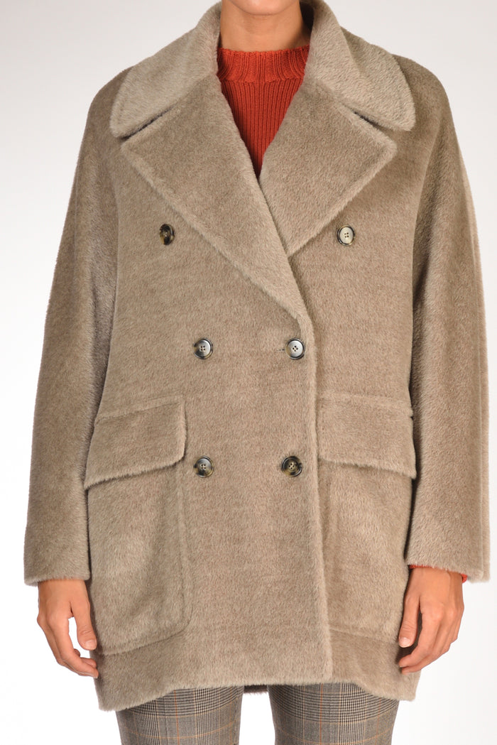Five Caban Doppiopetto Beige Scuro Donna - 3