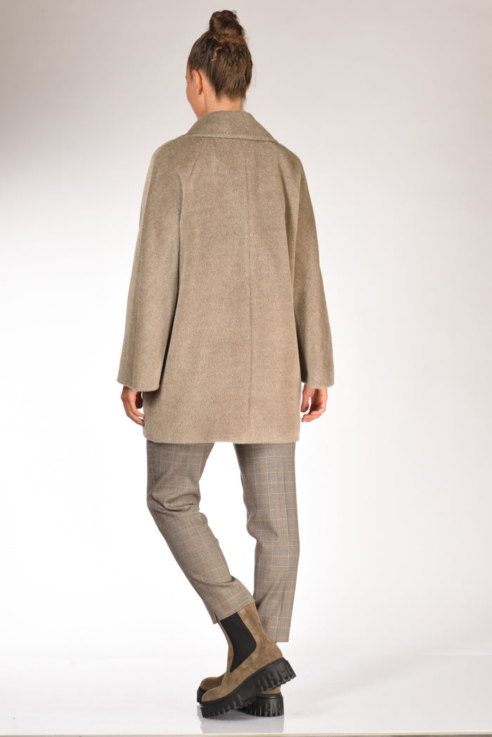 Five Caban Doppiopetto Beige Scuro Donna - 5