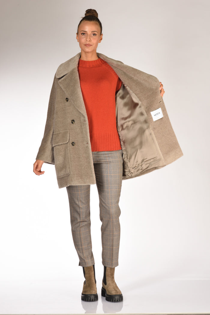 Five Caban Doppiopetto Beige Scuro Donna - 6