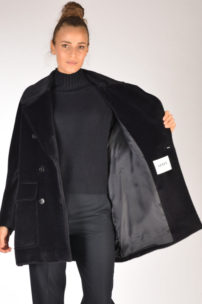 Five Caban Doppiopetto Blu Donna - 6