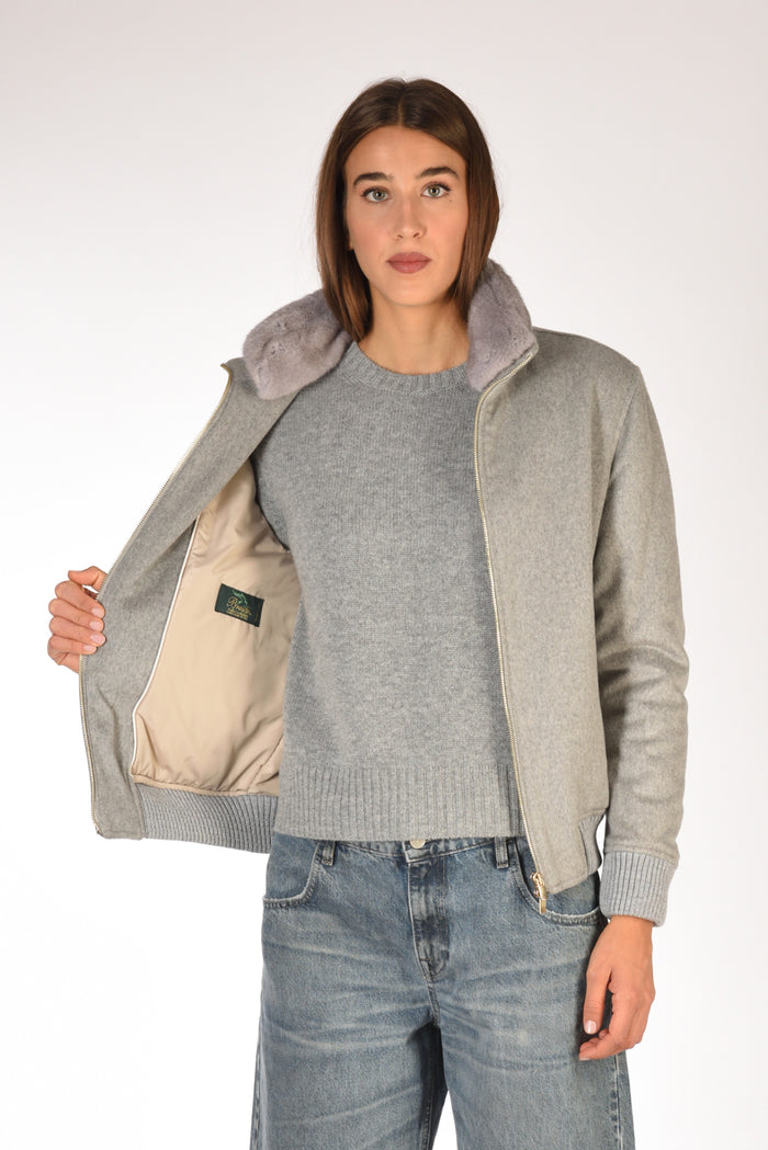 Five Bomber Zippato Grigio Donna - 6