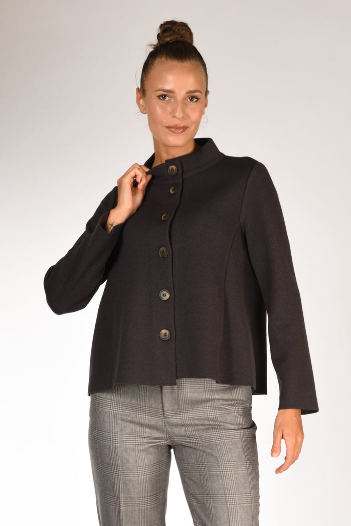 Anne Claire Giacca In Maglia Marrone Donna - 1