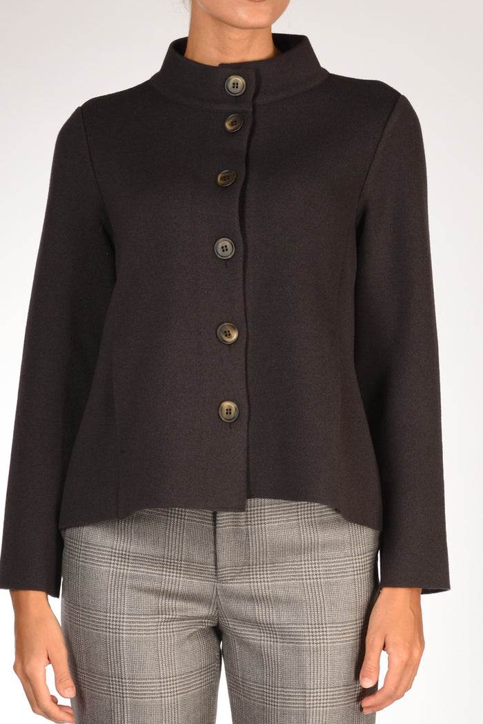 Anne Claire Giacca In Maglia Marrone Donna - 3