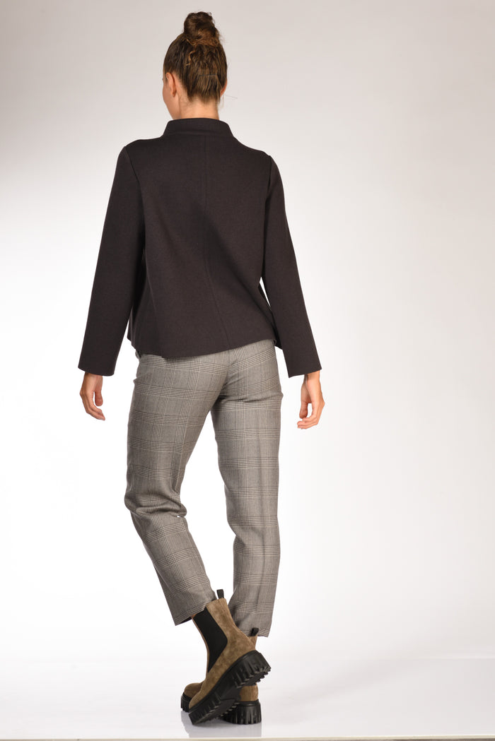 Anne Claire Giacca In Maglia Marrone Donna - 5