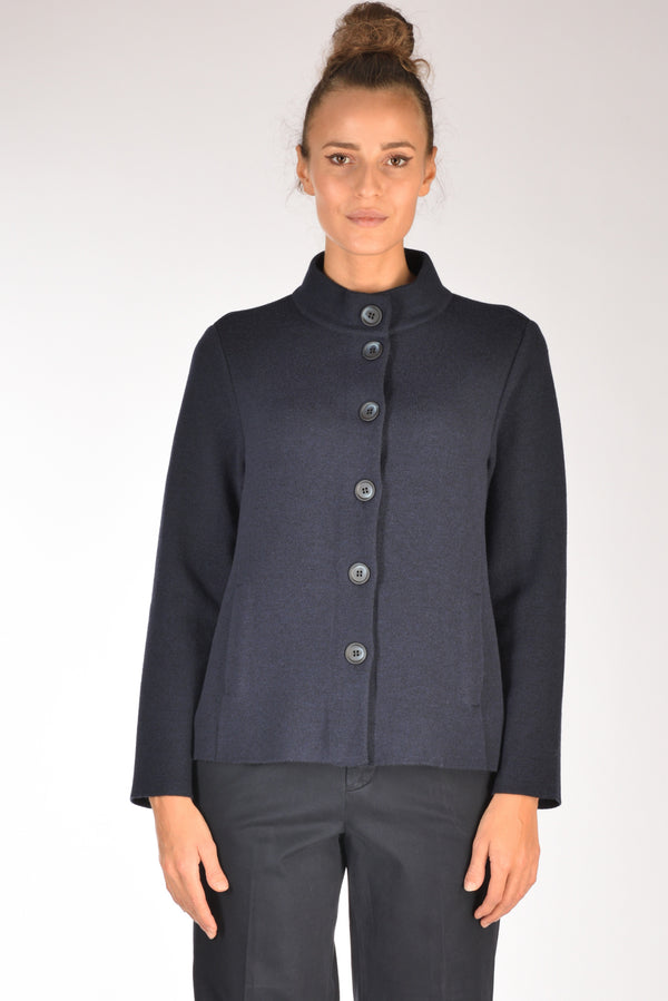 Anne Claire Giacca In Maglia Blu Donna-2
