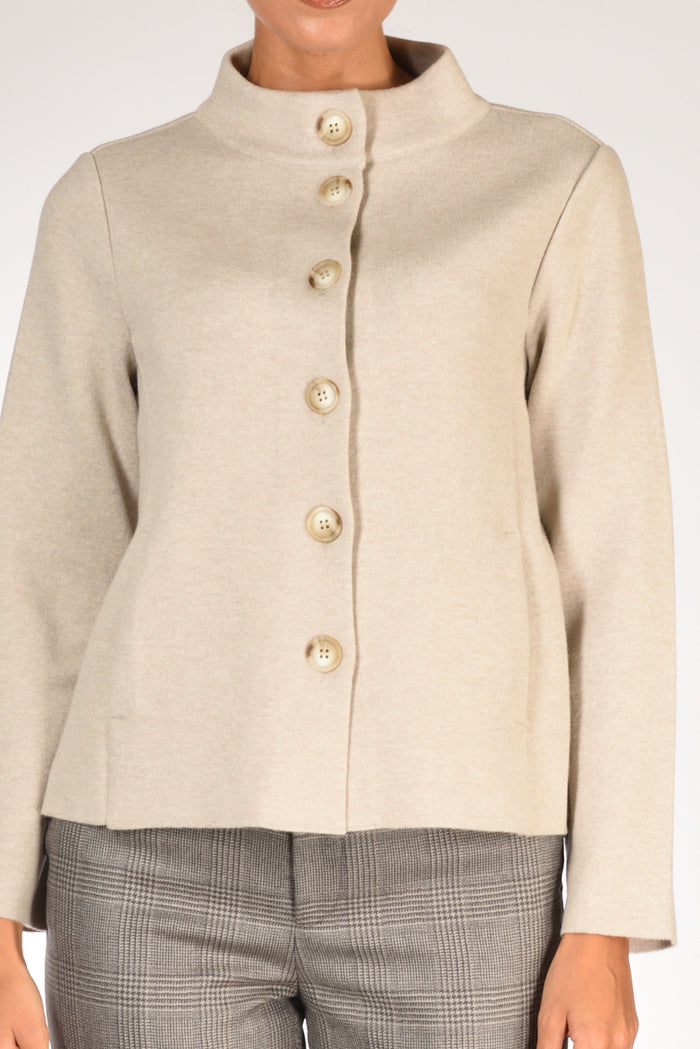 Anne Claire Giacca In Maglia Beige Donna - 3