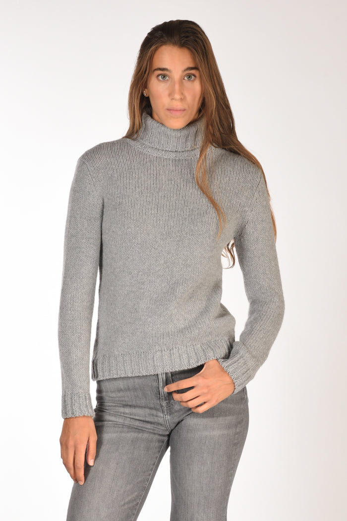 Anne Claire Maglia Collo Alto Grigio Donna - 1