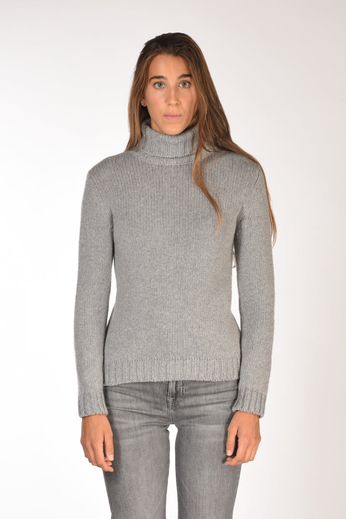 Anne Claire Maglia Collo Alto Grigio Donna - 2