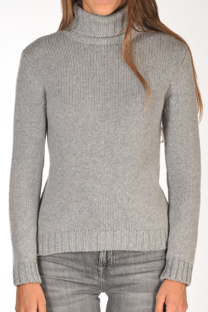 Anne Claire Maglia Collo Alto Grigio Donna - 3