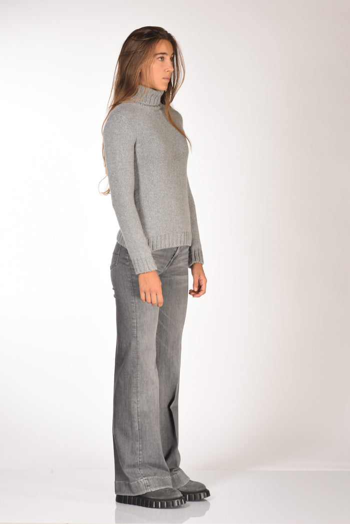 Anne Claire Maglia Collo Alto Grigio Donna - 4