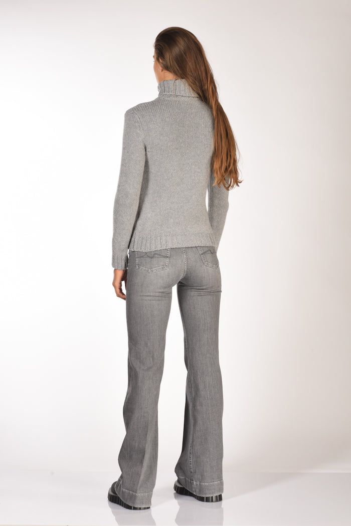 Anne Claire Maglia Collo Alto Grigio Donna - 5