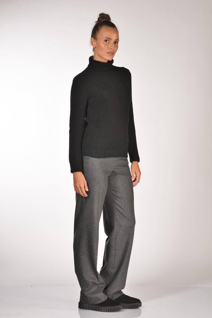 Anne Claire Maglia Collo Alto Nero Donna - 4