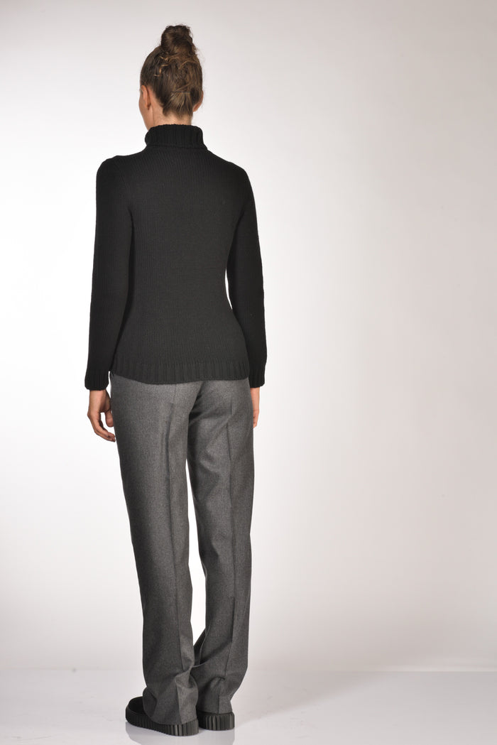 Anne Claire Maglia Collo Alto Nero Donna - 5