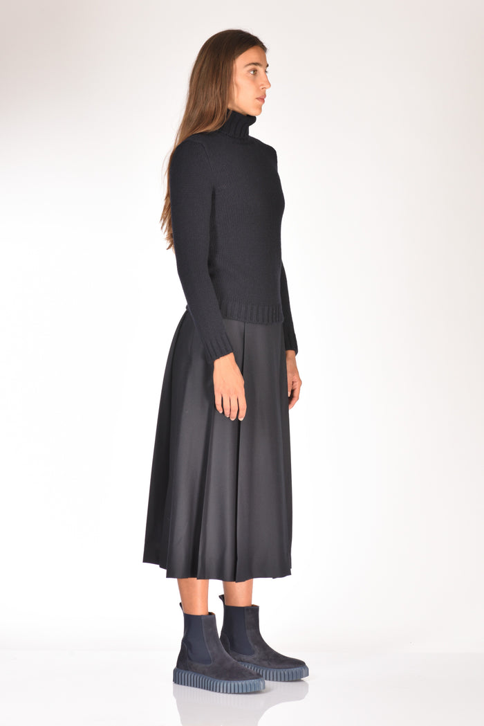 Anne Claire Maglia Collo Alto Blu Donna - 4