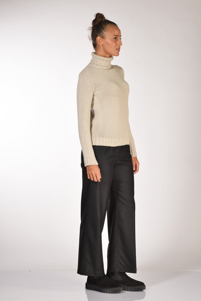Anne Claire Maglia Collo Alto Beige Donna - 4