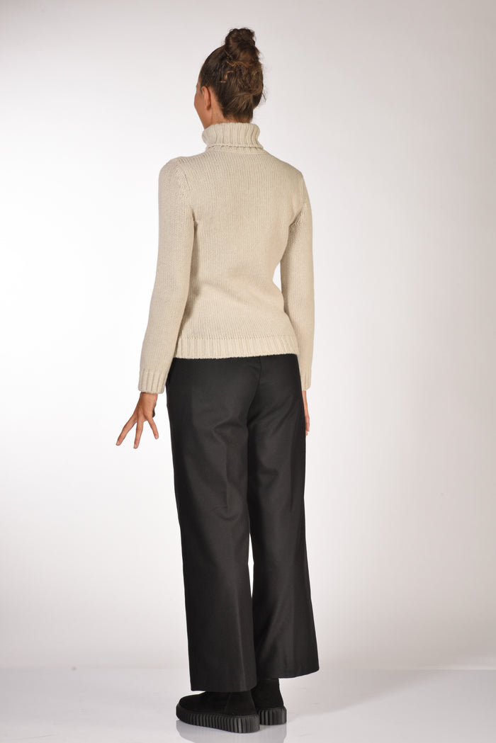 Anne Claire Maglia Collo Alto Beige Donna - 5