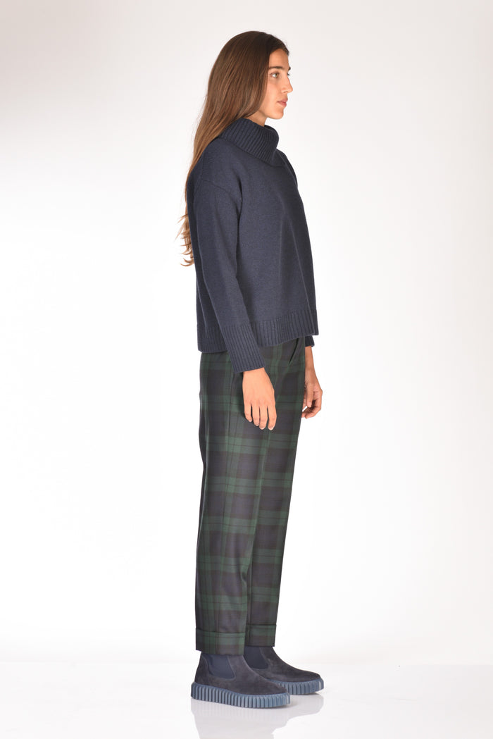 Anne Claire Maglia Collo Alto Blu Donna - 4