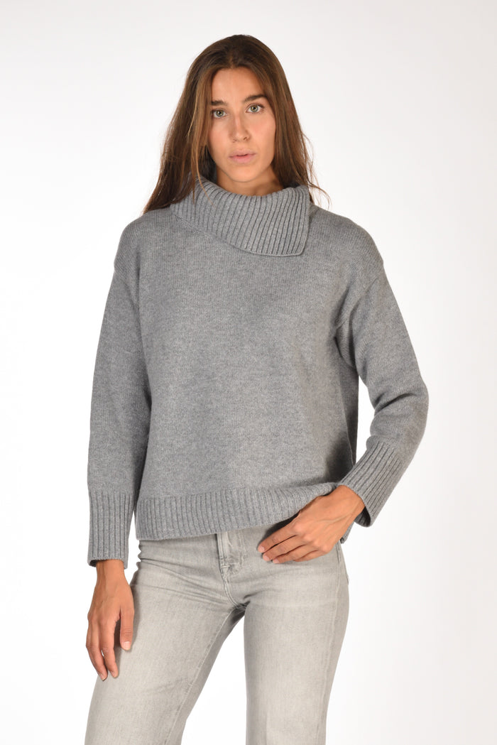 Anne Claire Maglia Collo Alto Grigio Scuro Donna - 1