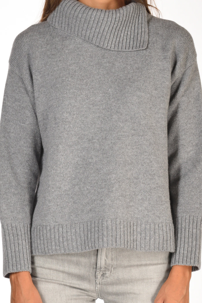 Anne Claire Maglia Collo Alto Grigio Scuro Donna - 3