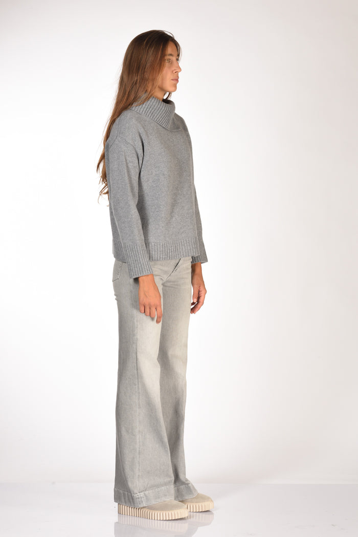 Anne Claire Maglia Collo Alto Grigio Scuro Donna - 4